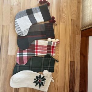 Hearth & Hand Holiday Stockings Set - Red, Green, Cream